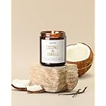 AOOVOO Coconut Vanilla Candles - 9 oz Scented Candles, Aromatherapy Candle, Soy Candle for Home Scented - Image 2
