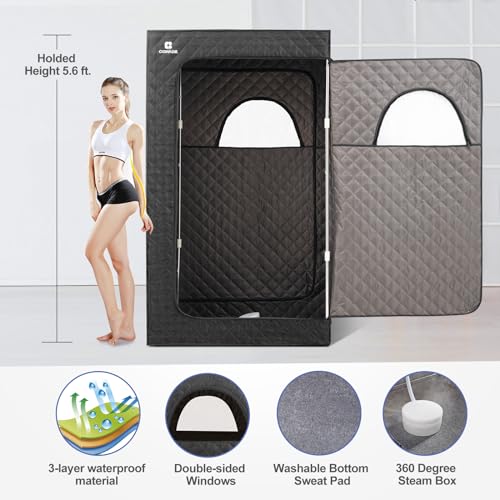 image for COSVALVE Portable Steam Sauna for Home, Full Size Personal Steam Room 