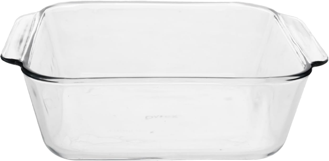 Pyrex 222-D 2.5-Quart Deep Glass Baking Dish (Great for casseroles, baked desserts, roasting vegetables, and more) (2-Pack) - Made in USA