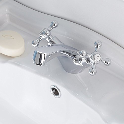 STAFFORD TRADITIONAL VICTORIAN EDWARDIAN BATHROOM BASIN DUAL CROSS HANDLE TRADITIONAL STYLE TAP ATORREÃÂ® by ATORRE