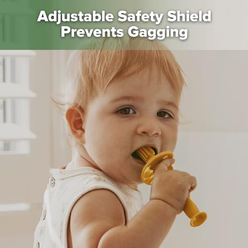 Image of haakaa 360 Baby Toothbrush with Suction Base - Mustard