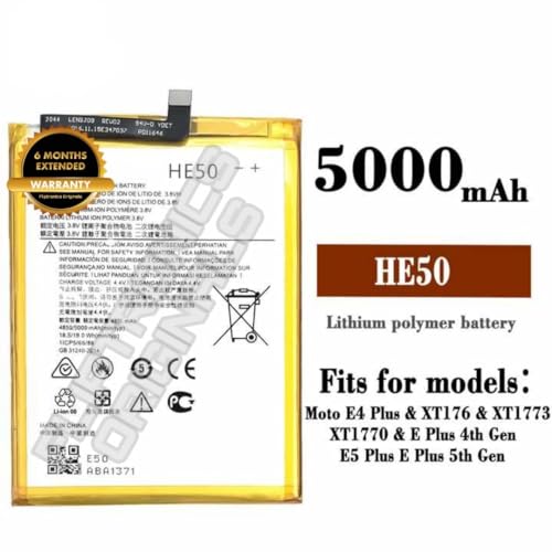 Image of HE50 Battery for Motorola E4 Plus / XT1770 XT1773 XT1771 XT1775 XT1924-3 T1770 Battery with 6 Month Warranty**** (X144)