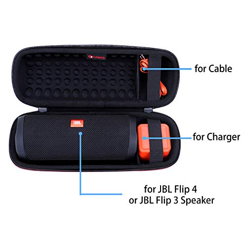 Image of XANAD Case for JBL Flip 4 /3 or Flip Essential 2 /1 or JBL Grip or Sonos Roam 2 /1 Waterproof Portable Speaker, Black