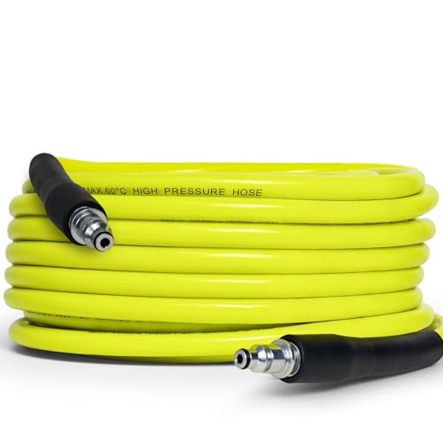 10M Kink Resistant High Pressure Washer Replacement Hose for Bosch AQT Series Extension Hose Drain Cleaning kit Fitting Quick Connector Yellow