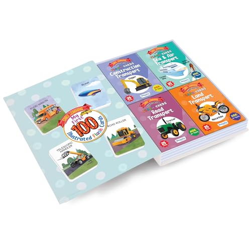 Image of THE BOOK TREE Transport & Vehicle Flashcards for Kids | 100 Premium Early Learning Language Skills Flash Cards | Fun & Easy Way to Learn for Babies and Toddlers Ages 1-6