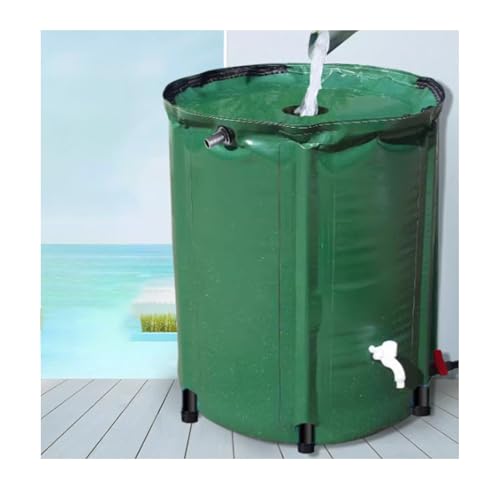 Water Storage Barrel with Filter Tap 1350L Collapsible Rainwater Harvesting System PVC Rain Barrel for Patios Eco Friendly Water Collector Outdoor Water Tank