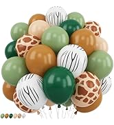 Green Brown Balloons Sage Green Khaki Nude Zebra Giraffe Print Balloon Dark Olive Avocado Coffee ...