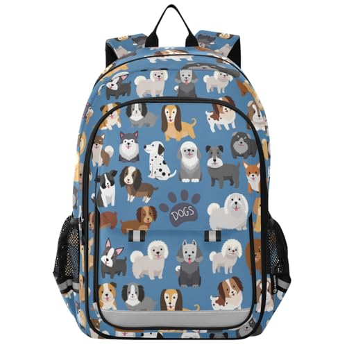 Sac à dos ordinateur portable enfants à motif chien mignon pour école