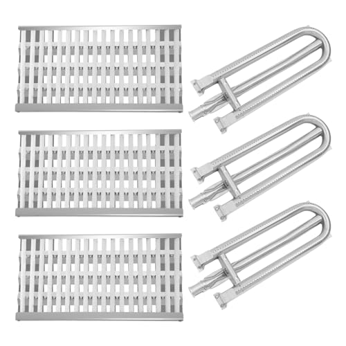 Boloda Stainless Steel Grill Heat Plates Heat Shield Grill Burners for DCS Grill Parts 27DBQR BGA36-BQARL/BQARN BGA48-BQARL/BQARN Ceramic Rod Complete Radiant Tray BBQ Gas Grill Replacement Parts