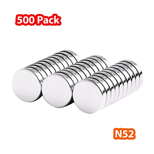 Telement Round Disc Circle Magnets 12X3Mm - Universal 1/2X1/8 Magnetic Sticker Holder Fastener Multi-Use Circular Magnet Discs N52 (50 Pack) #TOP1