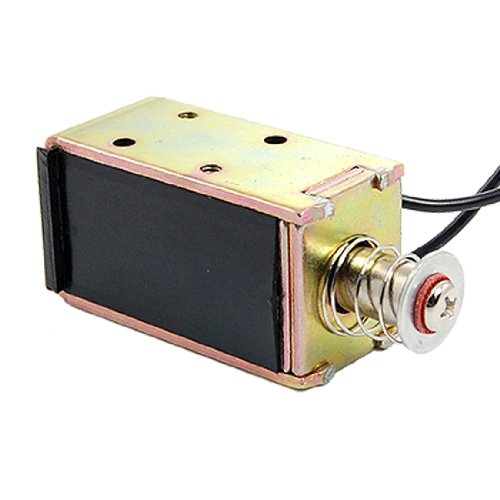 Aexit 12mm Stroke Control electrical Push Type Linear Electromagnet Solenoid DC 48V 5A