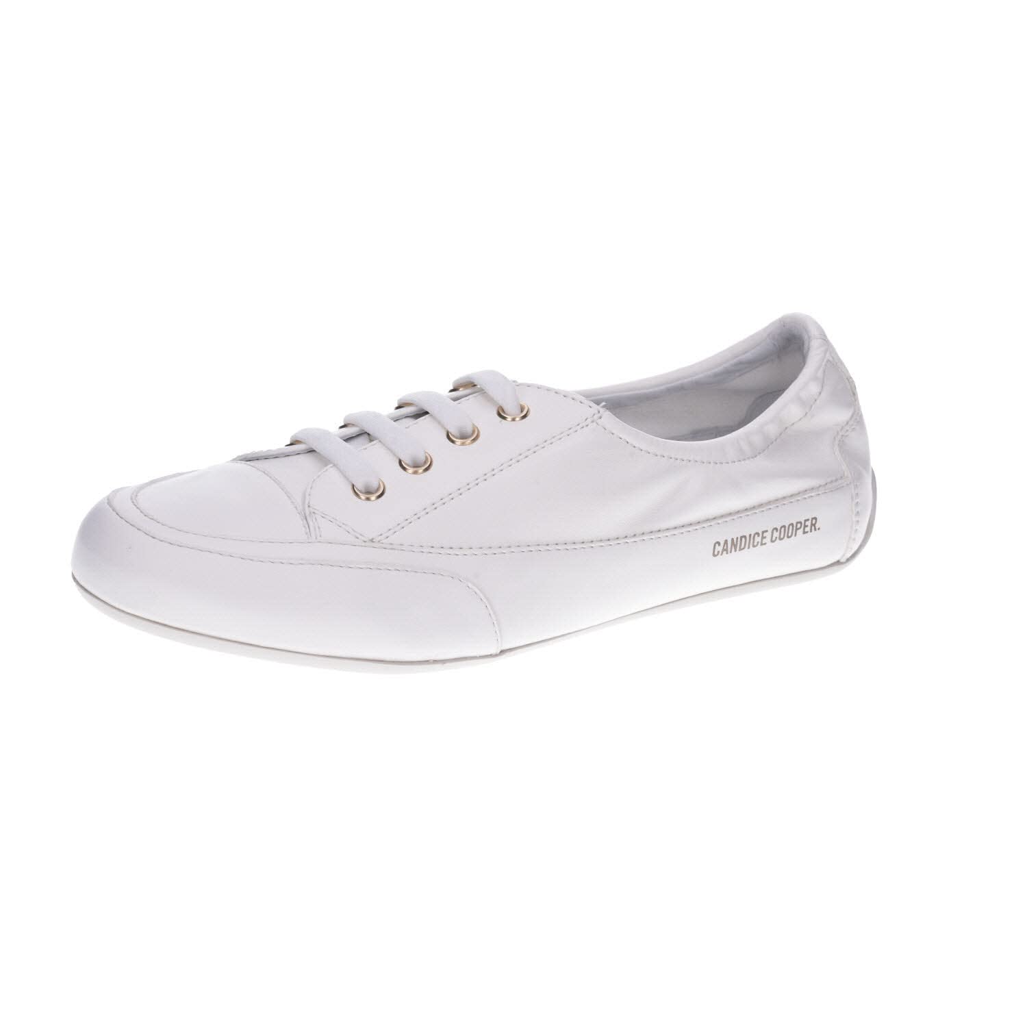 Candice Cooper Rock 4 Vintage Leather Sneakers, White Ecru, 34 EU