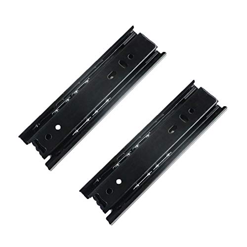 Coulisses de Tiroir Ultra-courtes Glissières de Tiroir À Roulement À Billes À Fermeture Douce, Tiroir Coulissant À Montage Latéral À Extension Complète Quincaillerie de Rail de Guidage de Meubles Cover