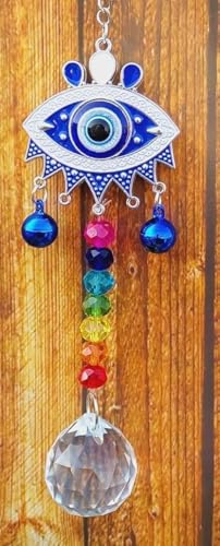 Image of Evil Eye Hanging Nazar Battu for Home Entrance Decoration, House Main Door Decor Hanging Decorative Items, Feng Shui Items for Good Luck, Housewarming Gift