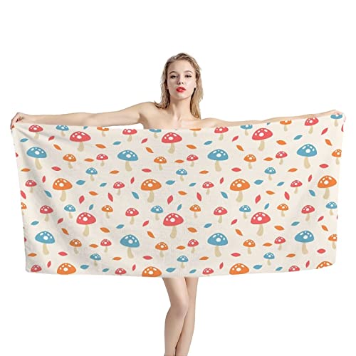 Ndistin Mushroom Washcloth Beach Towels Lightweight Portable Hand Towel Bathing Rugs #TOP14