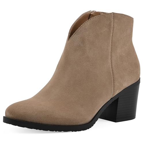 Bottines western pour femme White Mountain en daim couleur bois de plage 40 EU