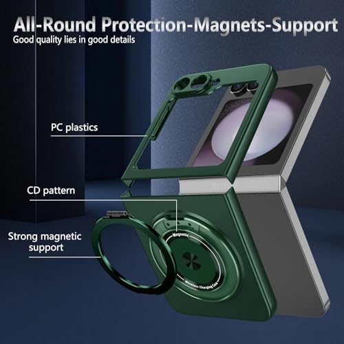 Protection Samsung Galaxy Z Flip 6 antichoc coque rigide pliable 360 vert foncé - 4