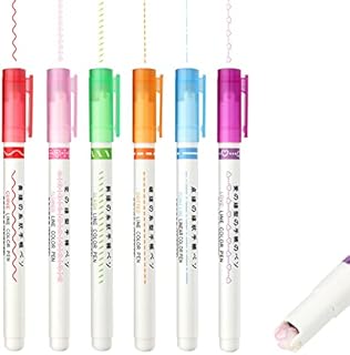 SAVITA 6pcs Curve Shapes Fine Tips, Colored Curved Pens Curve Highlighter Pen Set for Adult Teenage Kids Coloring Books Drawing Note Taking Scrapbook Art Office
