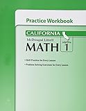 McDougal Littell Middle School Math California: Practice Workbook Algebra 1