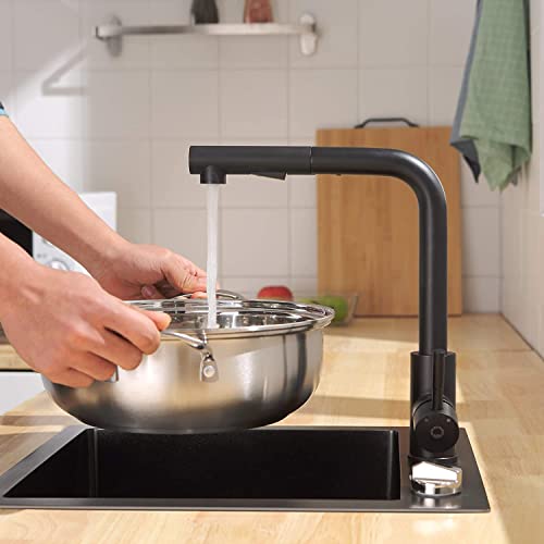 CECIPA-X203B-Grifos-Cocina-Fregadero-Negro-Grifo-Cocina-Extraible-Grifos-para-Fregadero-con-Ducha-2-Modos-de-Rociador-Grifo-de-Cocina-360–Giratorio-Grifo-Cocina-Fregadero-Acero-Inoxidable-SUS304 CECIPA-X203B-Grifos-Cocina-Fregadero-Negro-Grifo-Cocina-Extraible-Grifos-para-Fregadero-con-Ducha-2-Modos-de-Rociador-Grifo-de-Cocina-360–Giratorio-Grifo-Cocina-Fregadero-Acero-Inoxidable-SUS304