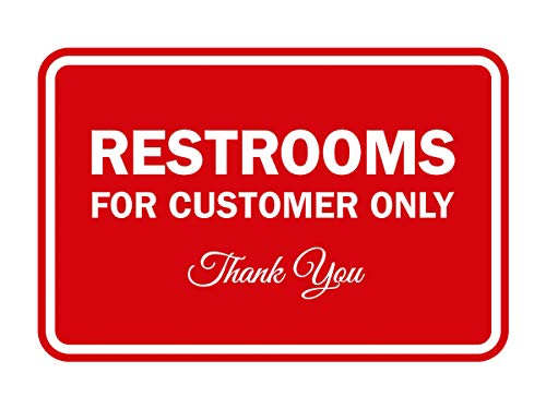 Panneau pour toilettes rouge grand format pour en finir avec la désorientation