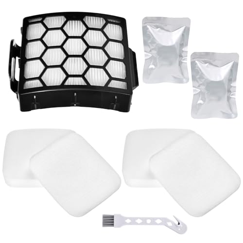 Image of Filter Replacement for Shark UV900 UV950 Pet Performance Lift Away Duo Clean PowerFins Upright Vacuum, Part #XFFK602UKT, XHF320, 1541FC3000, 1 HEPA +2 Foam Felt Filters+2 Odor Neutralizer Cartridges