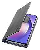 cellularline - book - galaxy a55 5g - la protezione essenziale con chiusura di sicurezza magnetica, protezione degli angoli, tasca interna portatessere - nero