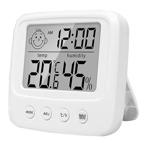 液晶電子デジタル温度湿度計温度計湿度計屋内屋外気象観測所時計(Type A No Backlight)