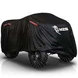 MZS ATV Cover All Weather Season Outdoor Storage Waterproof Protection Accessories fits up to 101 inch Quad 4 Wheeler Covers - Vents Night Reflective Tear Wind Proof Adjuster Buckle Bag