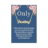SANNYRA Destiny Name Necklace Personalized, 18K Gold Plated Customized Nameplate Necklace Jewelry Gifts for Women