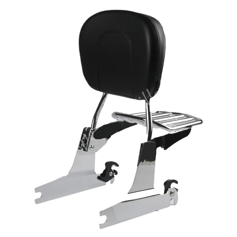 Dossier Passager pour Moto Dyna FXD 2002-2005 avec Support et Porte-bagages Noir