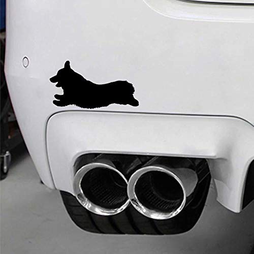 Pembroke Welsh Corgi Dog Breed Breed Fun Window Sticker Adesivo Vinile Decalcomania 15 cm x 8,1 cm - Nero