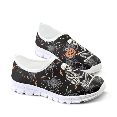 Image of Floral Sneakers for Women Colorful Art Shoes for Women Slip On Casual Work Shoes