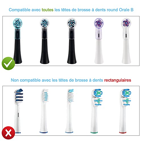 Kisstta Capuchon de Protection Pour Brossette de Rechange Orall B iO Série - Couvertures Pour Têtes de Brosses à Dents - Idéal pour Les Voyages et Une Meilleure Santé Bucco Dentaire(Multicolore-2) – vue 7