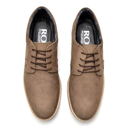Sapato Masculino Oxford em Couro Reta Oposta 33 Tamanho:39;Cor:Bege