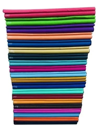 Image of 100% Cotton Unstitched Material for Women's Skirts, Saree Petticoats, Pyjamas, Patiyala Pants, Salwar, 2 Meter Poplin,89 cms Width Fabric (Rama)