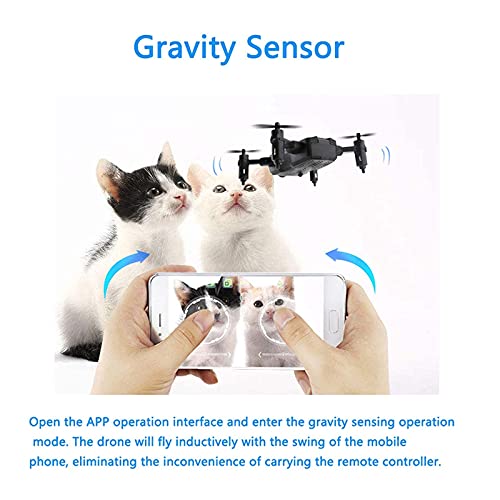 Mini dron plegable con cámara HD Quadco y transmisión Wifi FPV para principiantes 4