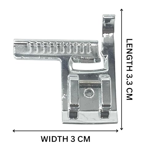 Image of ZENITH Stitch Guide Pressure Foot Snap on Type for Automatic Electric Low Shank Sewing Machines Suitable for Usha Janome Brother Singer etc Steel Finish (Stitch Guide Foot)