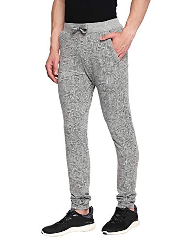 Image of BEEVEE Mens Lt Grey Millange Elasticated Knits Trackpant with Drawstring(Lt Grey Millange;M)