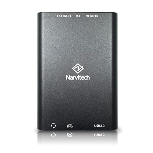 Narvitech NJ300, External Capture Card. 4K60 Passthrough, Stream and Record in 1080P60 with ultra-low latency on PS5, PS4, Xbox Series X/S, in OBS and more, on PC and Mac. Supports Party Chat capture.