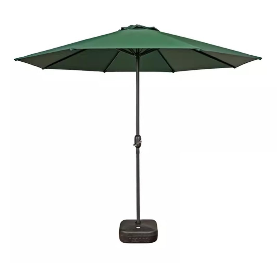 XYNSNDB Parasol Parasol ogrodowy Parasol targowy Parasol ogrodowy 8,8 stopy z podstawą z wtryskiem wody 22 l Korba do parasola tarasowego 8 żeber Parasol plażowy do ogrodu na podwórku Parasol