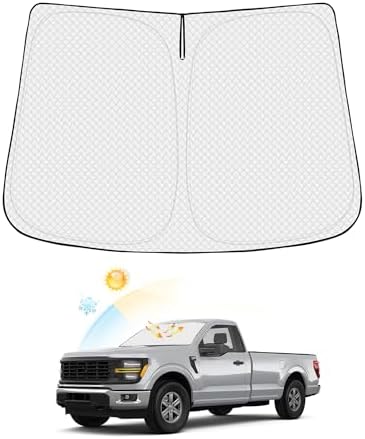 Portable Ford F150 F250 F350 2021-2025 Windshield Sunshade Umbrella With Carry Bag - View #7