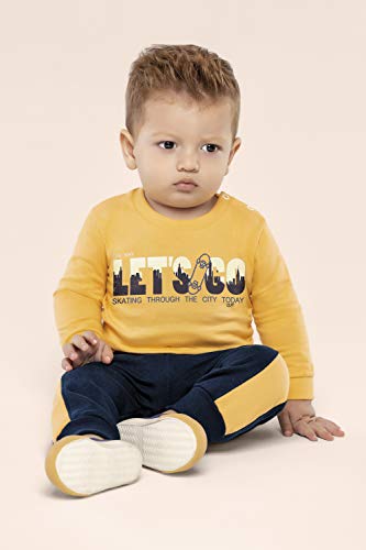 Calça Moletom Penteado Felpado, Colorittá, Meninos, Azul, 1