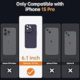 Supdeal Liquid Silicone Case for iPhone 15 Pro - [Camera All-Round Protection] [Soft Microfiber Lining Anti-Scratch] 4 Layer Full Covered Shockproof Gel Rubber Phone Case Cover, 6.1", Dark Purple - Image 8