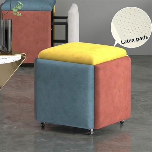 Chaise dressing et tabouret cube 5 en 1 pour optimiser l'espace du salon - 5
