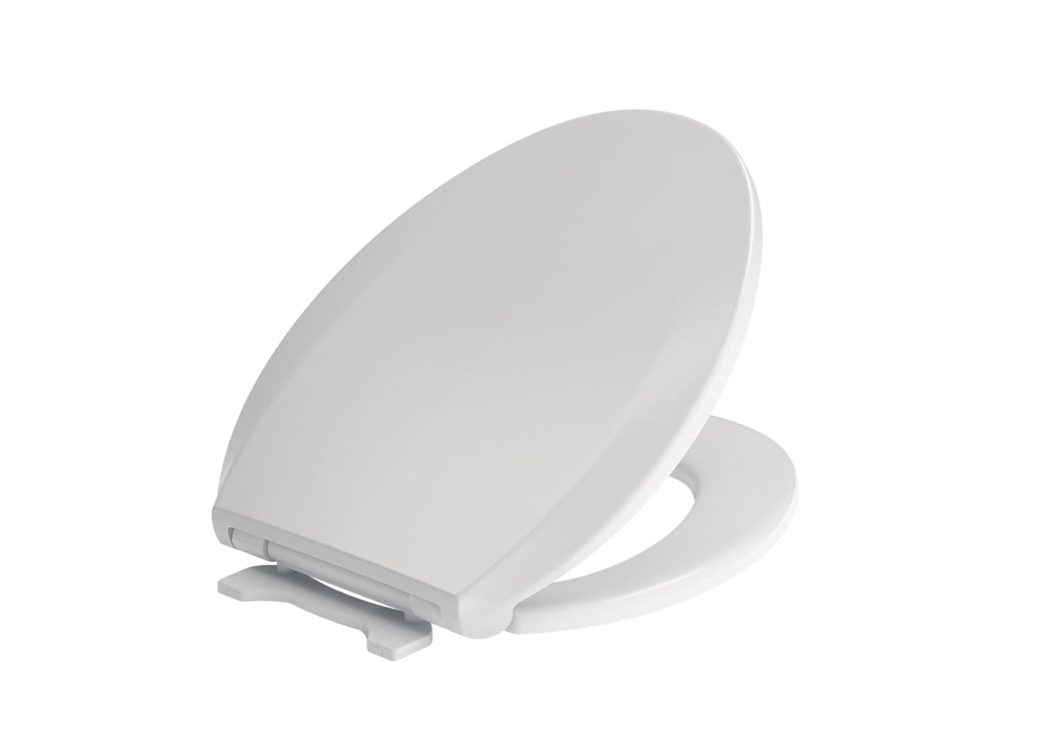 Centoco Round Toilet Seat with Slow-Close, Fast Fix Hinge, Quick-Release for Cleaning, Closed Front with Cover, Urea, 550 lbs Capacity, White