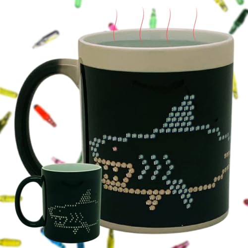 IllumiPeg Great White Shark heat changing mug