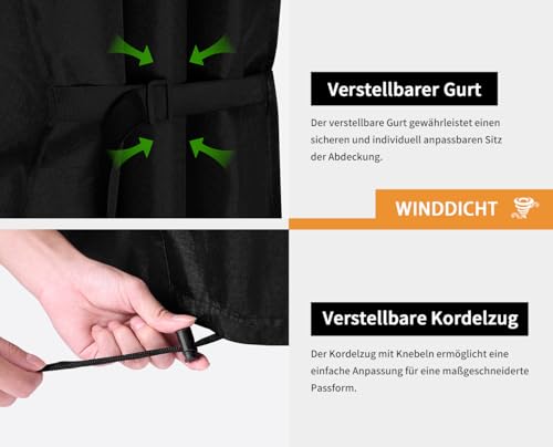 Dokon Solardusche Abdeckung Wasserdicht Winddicht UV-Beständiges Robustes Oxford-Gewebe Schutzhülle für Gartendusche, Außendusche, Pooldusche (245x30cm) - Schwarz