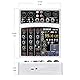 BOMGE Professionelles 4-Kanal 99DSP DJ-Audio-Mischpult, Desktop-Karaoke-Mischpult mit MP3-Eingang, USB, Bluetooth-Eingang, Stereo-Aufnahme und 48-V-Phantomspeisung （04D-Weiß）