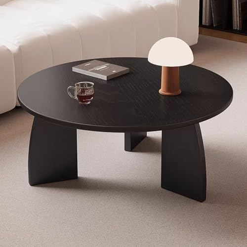Table basse ronde en bois rustique table d'appoint salon petit espace - 3